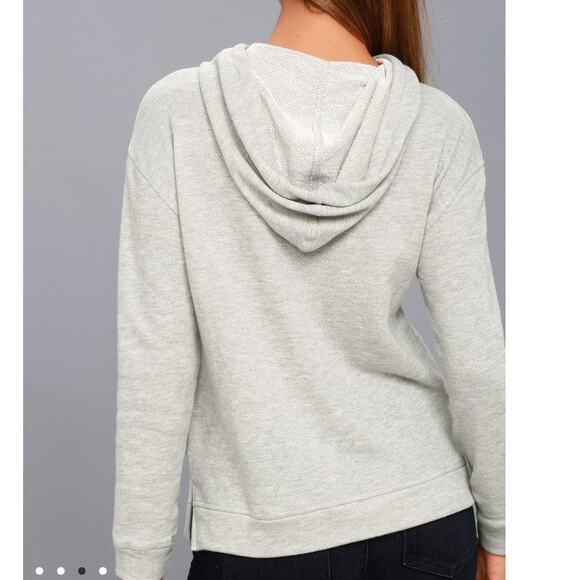 NWT O'Neill Embroidered Hoodie size M Roses Floral Brianne Heather Grey - Picture 9 of 9